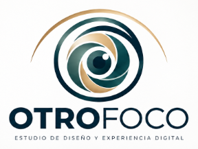 OtroFoco: estudio de diseño y experiencia digital, símbolo de ojo y enfoque